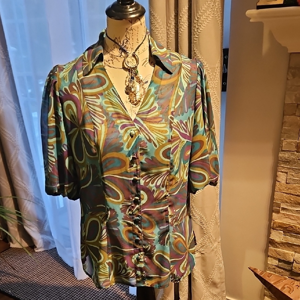 Bisou Bisou 100% Polyester Top - Med.